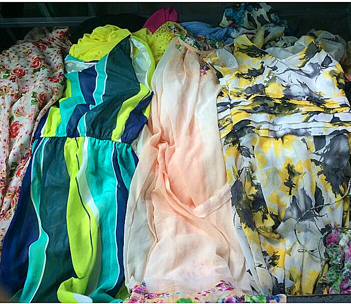 Factory Wholesale Second Hand Summer Clothes Used Ladies Silk Dress Women Clothing