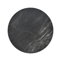 Table basse ronde de luxe en métal, style minimaliste, pour salon, noir et or, Grain de marbre, Design