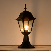 Lampe de poteau de jardin moderne en aluminium antique, étanche, de haute qualité, pour portail et clôture extérieure