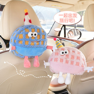 Boîte à mouchoirs en peluche pour voiture, design dessin animé, double usage, à suspendre, pour véhicule - Product Image 1