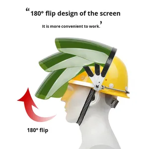 หมวกกันน็อคใช้สำหรับงานเชื่อมฉนวนกันความร้อนเต็มหน้าหมวกนิรภัยติดที่หัวหมวกสำหรับตัดบดสำหรับงานเชื่อมหน้ากากหมวกแข็ง - Product Image 4
