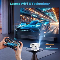 Mini projecteur intelligent Google-TV System 1080P avec WiFi, Bluetooth, commande vocale, audio stéréo HiFi, mise au point automatique, compatible 4K, projecteur de films