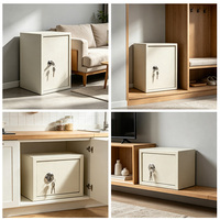 Coffre-fort à clé pour bureau à domicile, armoire de sécurité en acier laminé à froid pour le stockage d'argent, de documents et de bijoux