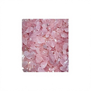 FAIJAN GEMS Lot de cabochons en quartz rose naturel pour la fabrication de bijoux, certifiés par un tiers, taille personnalisable, Rajasthan - Product Image 1
