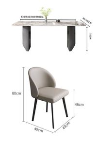 Tavolo da tavolo e sedia pietra italiana combinazione moderna semplice <span class=keywords><strong>high</strong></span>-end rettangolare famiglia piccolo tavolo di famiglia - Product Image 6