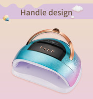 Lampe à ongles LED UV multicolore à brancher sur secteur haute puissance, écran LCD intelligent, sécheuse à gel pour salon et maison avec design arc-en-ciel