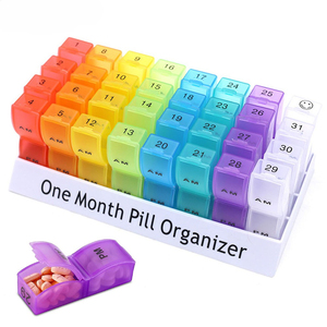 Caja <span class=keywords><strong>de</strong></span> pastillas Montly Am Pm, caja organizadora <span class=keywords><strong>de</strong></span> pastillas, almacenamiento <span class=keywords><strong>para</strong></span> 7 días, embalaje <span class=keywords><strong>de</strong></span> 32 compartimentos <span class=keywords><strong>para</strong></span> organizador portátil <span class=keywords><strong>de</strong></span> viaje - Product Image 3