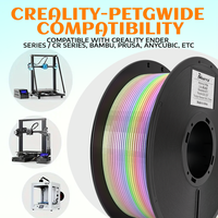 Filamen PLA Sutra Honya Kualitas Terbaik 1.75mm/2.85mm Warna Pelangi Tiga Warna untuk Printer 3D FDM/Pena 3D