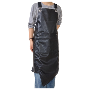 Salopette à bavette en cuir PU <span class=keywords><strong>de</strong></span> style japonais coupes <span class=keywords><strong>de</strong></span> <span class=keywords><strong>cheveux</strong></span> thé au lait magasins <span class=keywords><strong>de</strong></span> produits frais tabliers sans manches imperméables vêtements <span class=keywords><strong>de</strong></span> travail - Product Image 4