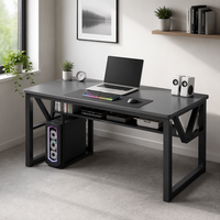 Grande table de jeu pour ordinateur de bureau, vente en gros d'usine, table de jeu longue et grande avec étagère, plusieurs tailles, pour deux personnes, Mesas Gamer