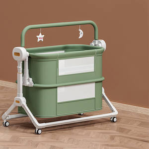 Wholesale Luxury Modern <strong>Baby</strong> Crib 5-Speed Height Lift <strong>Cushion</strong>-Bedside <strong>Baby</strong> <strong>Nest</strong> Crib Bedding Set Canopy Net Toy Playpens - Product Image 2