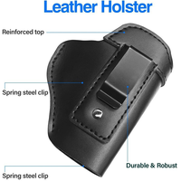Étui à pistolet en cuir de vache véritable imperméable IWB OWB pour port dissimulé, avec clip de ceinture à dégagement rapide pour la chasse et le tir en extérieur