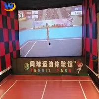 Sistema de Entrenamiento Profesional de Tenis en Interiores, Simulador Interactivo Multijugador con Proyección Digital para Uso en Casa y Gimnasio