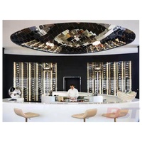 Comptoir de Bar personnalisé, en pierre de marbre, conception de luxe moderne, Surface solide, éclairage LED, pour café, discothèque, maison