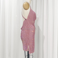 Robes de mariée en cristal pour femmes personnalisées Robe de soirée en maille de diamant en aluminium à la mode avec strass