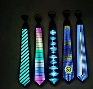 เนคไท LED ฮาโลวีนขายส่ง - เนคไทรูปลูกศรเรืองแสง EL แบบเปิดใช้งานด้วยเสียง สำหรับงานปาร์ตี้แต่งกายและการแสดงบนเวที - Product Image 2