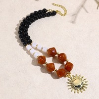 Collier Bohème en Perles de Résine, Bijoux Fantaisie, Pendentifs et Breloques, Collier Perlé, Bijoux d'Été pour Femme