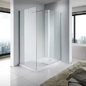 6/8mm Clear Shower Glass Door Bathroom Walk In Shower