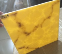 Plaques en onyx acrylique, pierre translucide décorative pour meubles