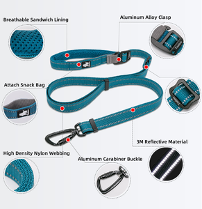 Truelove Großhandel Nylon Atmungsaktive Reflektierende Hunde- und Katzenleine Freihändige Luxus-Verwicklungsfreie Haustierleine Verstellbares Hundezubehör - Product Image 2