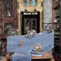 Kancing Bunga Logam Berkualitas Tinggi, Dapat Disesuaikan, Model Flatback, Untuk Pakaian Jeans, Tanpa Jahit, Dapat Dilepas, Pengencang Celana