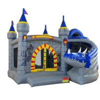 Château gonflable Dragon's Age, nouvelle conception, combo de trampoline et de toboggan, maison de trampoline avec toboggan à vendre