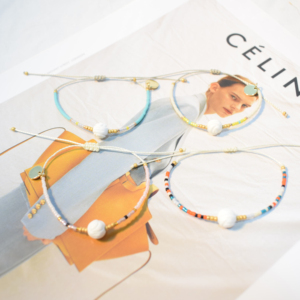 Pulsera <span class=keywords><strong>de</strong></span> Cuentas <span class=keywords><strong>de</strong></span> Arroz <span class=keywords><strong>Miyuki</strong></span> Simple y Clásica, Tejida a Mano, con Cuentas <span class=keywords><strong>de</strong></span> Rosa Talladas, <span class=keywords><strong>Venta</strong></span> Directa <span class=keywords><strong>de</strong></span> Fábrica, Estilo Mayorista - Product Image 1