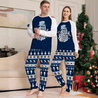 Pyjamas de Noël Respirants Prêts à Expédier pour Famille, Ensembles Assortis Grande Taille à Manches Courtes à Motif Dessin Animé avec Vêtements pour Animaux de Compagnie Chien