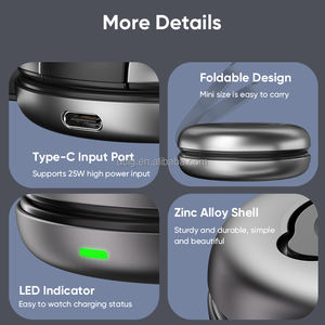 새로운 3in1 무선 충전기 스테이션 폴드 15W 고속 충전 무선 충전기 홀더 전화 시계 및 이어폰 - Product Image 6