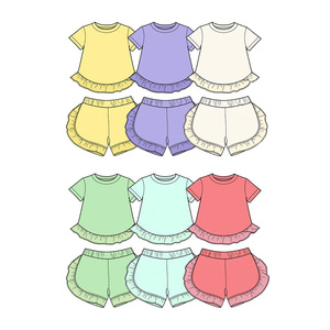 Preventa al por mayor: Conjuntos de verano con volantes para niñas, ropa infantil de moda, nueva colección de boutique, MOQ 5 unidades. - Product Image 2