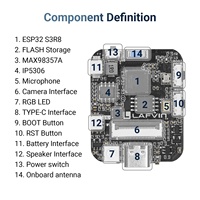Carte de développement ESP32-S3 avec écran LCD de 1,69 pouces, caméra, kit de vision IA et de commande vocale, carte IoT programmable avec micro et haut-parleur pour l'éducation STEM