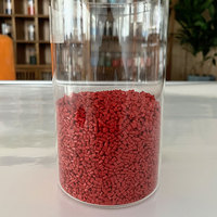 Masterbatch rouge OEM personnalisé en PE, PP, PS, ABS, PET, PVC, longue durée, aux nuances rouges, excellente dispersion, pour produits moulés par injection