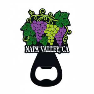 Abridor de Botellas Magnético de Metal de la Compañía de Vinos Souvenir de Napa Valley, California, para Vinos de Chile, Francia y Australia - Product Image 1