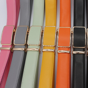 <span class=keywords><strong>Ceinture</strong></span> à boucle automatique <span class=keywords><strong>en</strong></span> <span class=keywords><strong>cuir</strong></span> de vachette pour femmes d'affaires, logo personnalisé d'usine, mode, adolescent, enfant, robe formelle - Product Image 1