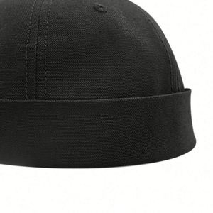 Unisex Vintage <b>Summer</b> Cotton Brimless Cap Solid Color Street Portable Docker Multipurpose Beanie Hip Hop <b>Hats</b> Promotion - Product Image 3