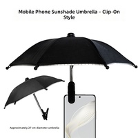 Clip parapluie pour téléphone portable, pare-soleil extérieur pour téléphone avec design d'angle flexible, protection contre la pluie pour téléphones