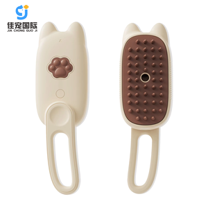 Brosse à poils pour animaux de compagnie 3-en-1 de luxe en plastique, peigne vapeur, éliminateur de poils et toilettage multifonctionnel avec pulvérisation pour chiens et chats - Product Image 1