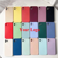 Coque de téléphone personnalisée de luxe avec logo, Funda en silicone TPU pour iPhone X, XR, XS, 11, 12, 13, 14 Pro Max Mini
