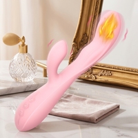 Wiederaufladbarer Silikon-Vibrator für Frauen mit Doppelmotoren, 10 Frequenzen, Heizfunktion, Magnetisch, Wasserdicht, Gleitgel-beschichtetes Sexspielzeug