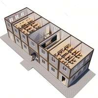 Villa hôtel conteneur en acier galvanisé, certifiée CE, personnalisable, 20 pieds, extensible, avec panneaux sandwich respirants et design industriel