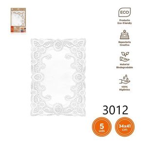 Moule à gâteau rectangulaire blond 34x41cm, élégant, en plastique blanc, pour la décoration de gâteaux d'anniversaire - Product Image 1