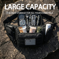 Maßgefertigte Unisex Taktische Outdoor MOLLE Nylon Hüfttasche mit Reißverschluss Wasserdicht EDC-Schutz für Wandern, Jagen, Laufen, Fitness