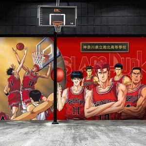 Papel Tapiz de Fondo para Dormitorio con Diseño de Cancha de Baloncesto de <span class=keywords><strong>Anime</strong></span> Japonés Slam Dunk - Product Image 1