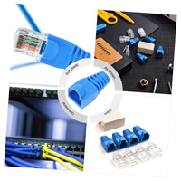 Ethernet PVC Gummi Farbige RJ45-Steckerabdeckung Kabel RJ45 Modularstecker Zugentlastungshülsen für Cat5e Cat6