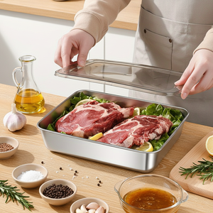 Recipiente Moderno de Gran Tamaño, Duradero y Multifuncional para Conservar la Frescura de los <span class=keywords><strong>Alimentos</strong></span>, de Acero Inoxidable, con Tapa, para Almacenamiento de <span class=keywords><strong>Alimentos</strong></span> en la Cocina - Product Image 2