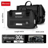 Sacoche de moto étanche en TPU avec fixation rapide, grande capacité 30L*2 pour les voyages en plein air