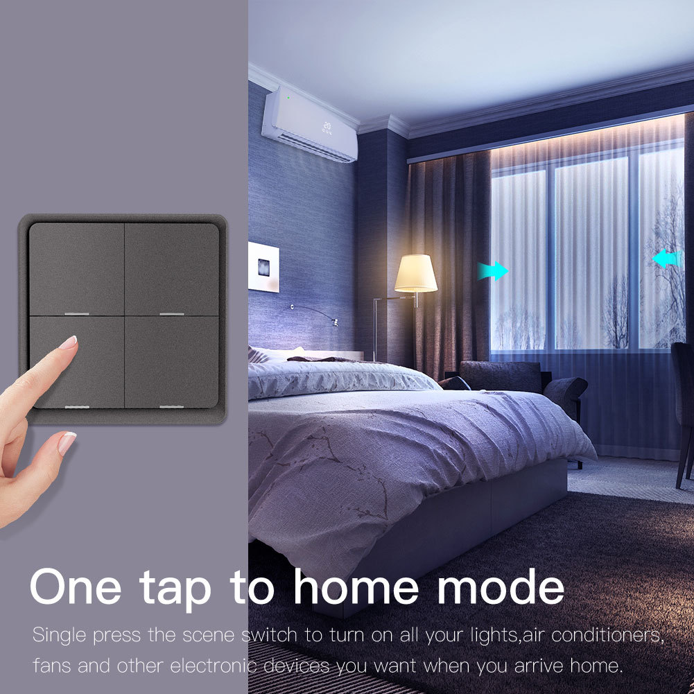 EU New Zigbee Smart Switch Wall Panel Remote Control Home Products Tuya Smart Life App Battery Wireless Scene Smart Switch · image 5