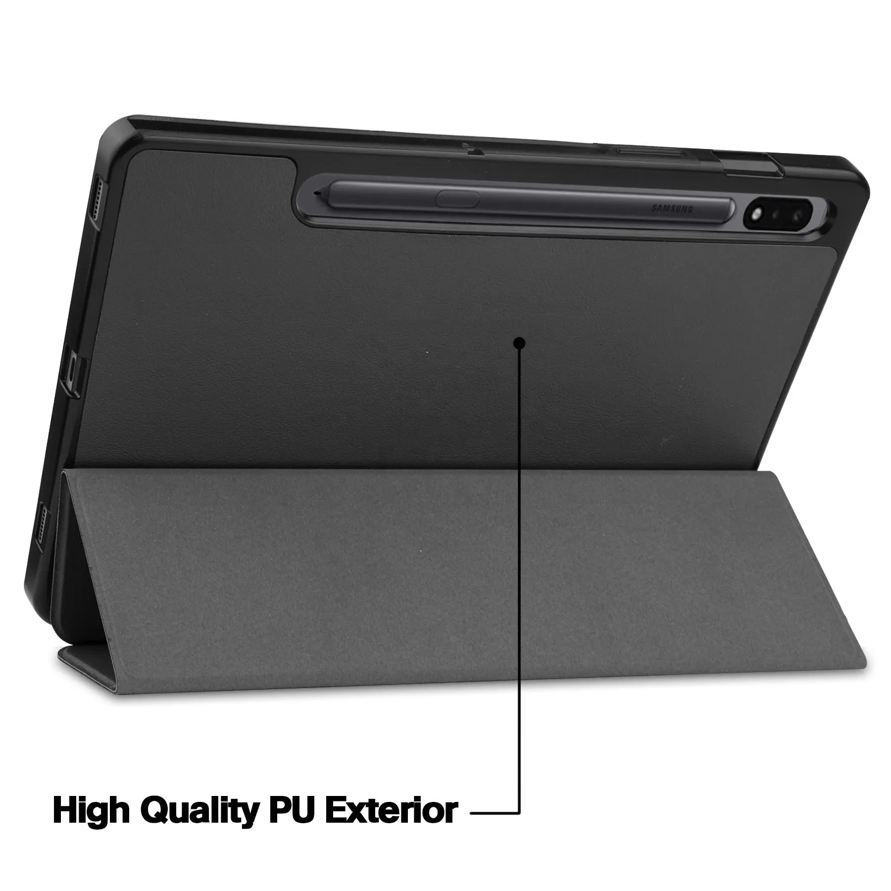 Custodia per Tablet Smart Folio con Slot per penna leggera in TPU a tre ante per Samsung Galaxy S8 Plus 12.4 S8 Ultra 14.6