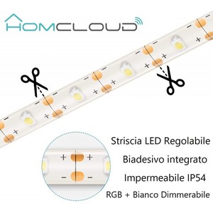 Homcloud 5 metri Smart wi-fi RGB + Kit striscia LED bianco caldo di controllo vocale stringhe di luce 5050 SMD diodi DC 5V & DC 24V ingresso - Product Image 3