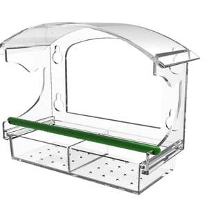 Chiaro acrilico uccello Pet <span class=keywords><strong>Feeder</strong></span> ciotola appesa all'aperto uccello selvatico animale alimentatori automatico materiale per l'applicazione di acqua cani - Product Image 1